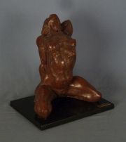 Cardenas, Ponciano 'Desnudo de Dama', escultura, base de mármol.
