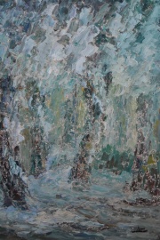 BARILARI, Mariano 'Paisaje de Bariloche', óleo de 60 x 40 cm.