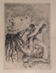 'Le Chapeau Epingle' Aguafuerte original de Pierre Auguste Renoir. Enmarcado.