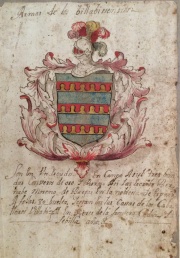 Armas de los Billabisiensos. Arbol Genealógico Manuscrito 1775