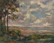F. Pascual Ayllon 'La Costa Baja de San Isidro', óleo sobre tela de 60 x 65 cm. Año 1939. -1937