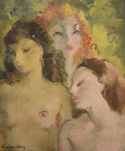 Gaston Jarry. Tres Mujeres,óleo sobre tela 60 x 50