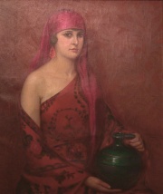 Bou, Cristobal,Retrato de mujer, óleo