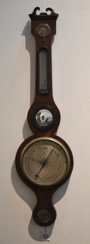 Barómetro Termómetro inglés, averías. 97 cm.
