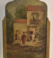 Escenas Populares Españolas, óleo doble faz con soporte de madera.