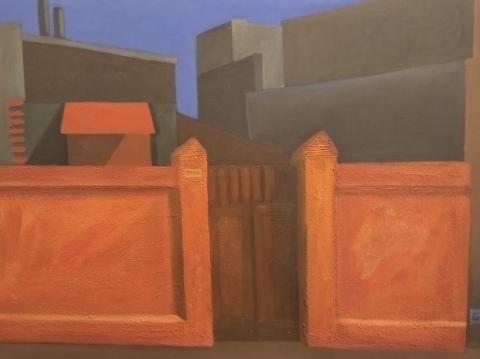 Kuperman, Basia 'Nazca', óleo sobre tela, fdo. y titulado al dorso. 2001- 90 x 100
