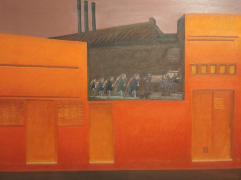 Kuperman, Basia 'La Fabrica B' , óleo sobre tela fdo. y titulado al dorso 2003- 100 x 120