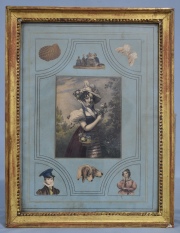 Dos Antiguos grabados ingleses. Publicados en 1850. Miden: 35 x 25 cm. Marcos dorados. Cachet de Ad Insigne Aldi. Mide
