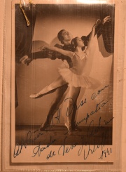 HEINRICH ANNEMARIE, Fotografía de los primeros bailarines, Vera y Adrian Orloff, firmadas por los artistas, año 1941.