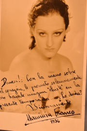 HEINRICH ANNEMARIE, Fotografía de la actriz argentina HERMINIA FRANCO, dedicada y firmada por la estrella, Año 1936,