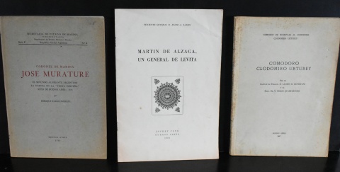 Comodoro Clodomiro Urtubey; Cnel de Marina Jos Muratute y Martin de Alzaga: Un Gral. de Levita. 3 Volmenes.