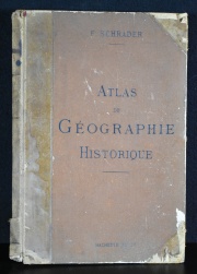 Schrader F. Atlas Geographie - Historique. Hachette 1896. Deterioros.