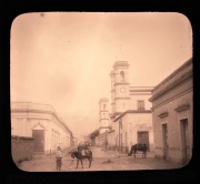 FERNANDEZ AQUILINO, CATAMARCA, Positivo de vidrio, EL SEMINARIO, circa 1898, mide 7 x 7 cm.