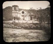 FERNANDEZ AQUILINO, CATAMARCA, Positivo de vidrio, PIEDRA BLANCA, CAPILLA, circa 1898, mide: 7 x 7 cm.