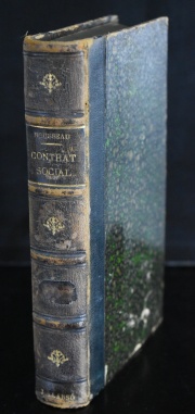 J.J.Rousseau 'Contrat Social...' Desperfectos. Paris, Garniere Freres. Enc. pasta con lomo de cuero. 1 Vol.