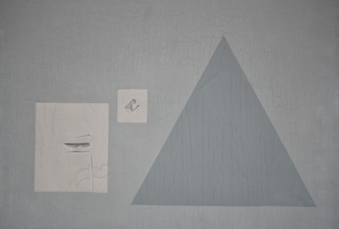 Samuel Tencer 'Espectro de triángulo Sagrado', dedicado 1974. Mide 29 x 40 cm.