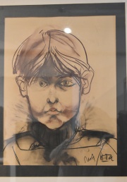 Martinez Howard, Julio 'Niño', técnica mixta. 54 x 40 cm.