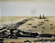 Mar del Plata. Fotografía de gran tamaño, YACHT Y PUERTO, año 1932, mide 24 x 18 cm.