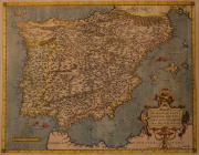 Mapa de España. Grabado en colores. 40 x 51 cm.