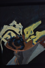 Vainstein, Alejandro, óleo 'Composición'. Firmado con el cabo del pincel abajo derecha. 34 x 26 cm.