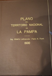 Plano del Territorio Nac. de La Pampa de Ing. A. Lefrancois, P. Porri, Año 1930 Catastral con los nombres de los
