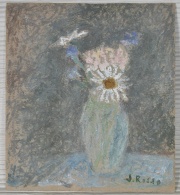 José Rosso, Vaso con flores, técnica mixta