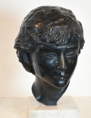 Gavito, Walter, Cabeza de Baco Joven, bronce de 24 cm.