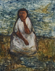 Gambartes, Mujer, cromoyeso 31 x 24 cm.