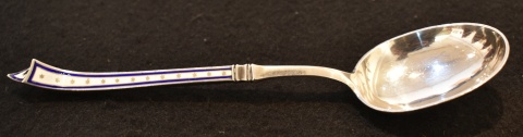 Una cuchara de servir cabo esmaltado