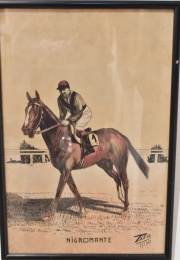 Nigromante, Tito Saubidet, dibujo color 47 x 31 cm.