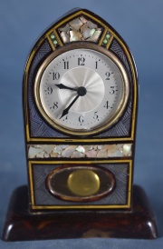 Reloj de mesa Art Nouveau, caja de carey, (20)
