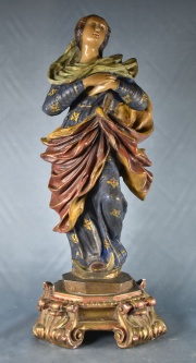 Virgen de yeso policromado (814)