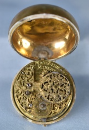 Reloj de bolsillo Alemán, Mich Zeidlma... Minchen. Con chatelaine. Deterioros (559).