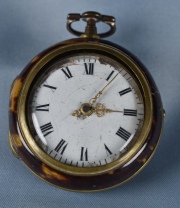 Reloj de Bolsillo Inglés de bronce antiguo, caja bronce y cary, desperfectos. (568).