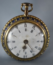 Reloj de bolsillo Inglés con Paisaje con velero y casa de esmalte. Números romanos y orientales. Plyne, London. (567).