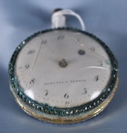Reloj de Bolsillo Burival a Geneve, con figura femenina en esmalte. Averías y faltantes. (547).