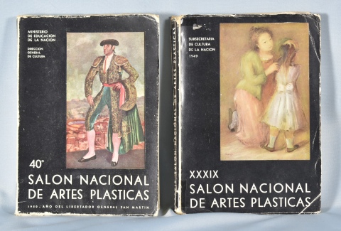 Salon Nacional de Artes Plásticas fdo. Por R. Soldi y Dedicatoria Carlos Bisoni 1949 - 1950. 2 Vol.