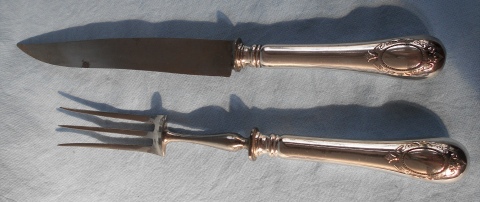 Dos Piezas de servir, tenedor y cuchillo, alemanes contraste 800. 2 Piezas