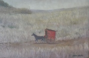 Juan Otero, Paisaje, óleo de 30 x 40 cm.