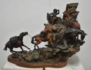 LORENZO E. GHIGLIERI . Escultura caballos.