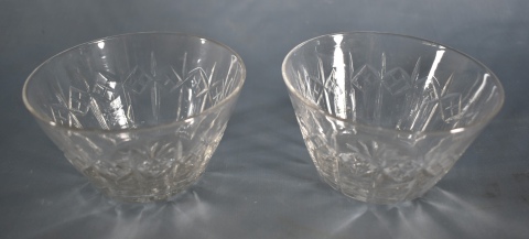 Seis bowls de semi cristal Tudor.