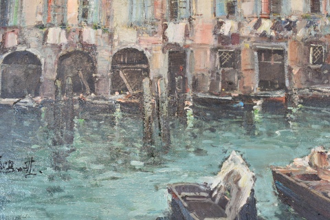 Bassetti, Venecia, óleo. 40 x 50 cm.