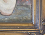 CHRISTHOPHERSEN, Alejandro 'La Modelo', óleo sobre tela reentelado.