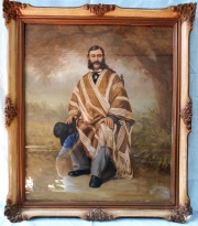 El Estanciero, óleo, circa 1890. Mide: 58 x 49 cm.