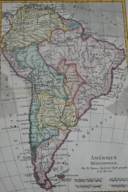 Mapa: Amerique Meridionale. Cartografo Rigobert Bonne. 1780.
