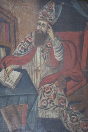 San Agustin, óleo sobre tela. Ex Colección Juan Carlos Andersen.