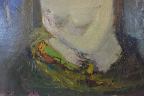 Soldi, Raúl, Desnudo, óleo de 55 x 56 cm. Colecc. Domingo E. Minetti.