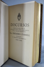 Discurso del General Edelmiro Farrel. Autografiadoo. Imprenta Lopez, Bs. As. 1946. 1 vol.