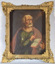 San Pedro, óleo sobre cobre. Mide: 24 x 19 cm.