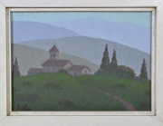 Butler, Fray Guillermo 'Paisaje Serrano', óleo de 14 x 20 cm.